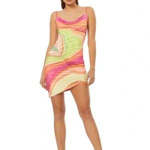 AFRM Palmetto Mini Dress - Abstract Spring Wave (NWT)